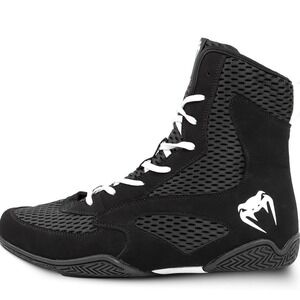 Venum Contender Boxing Shoes Black White Men 7.5 Women 9 EU 42 New In Box